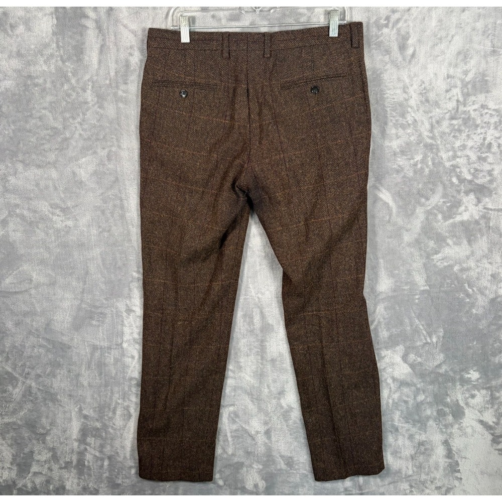 J Crew Ludlow Moon 2 Piece Suit Mens 38S Brown Tweed Blazer Coat Pants Plaid - Picture 12 of 16